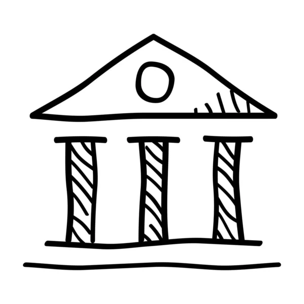 Ikona Bankovního Vkladu Ručně Kresleném Stylu — Stockový vektor