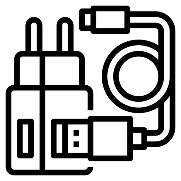 Adaptador Cargador Batería Icono Categoría Ropa Accesorios — Archivo Imágenes Vectoriales
