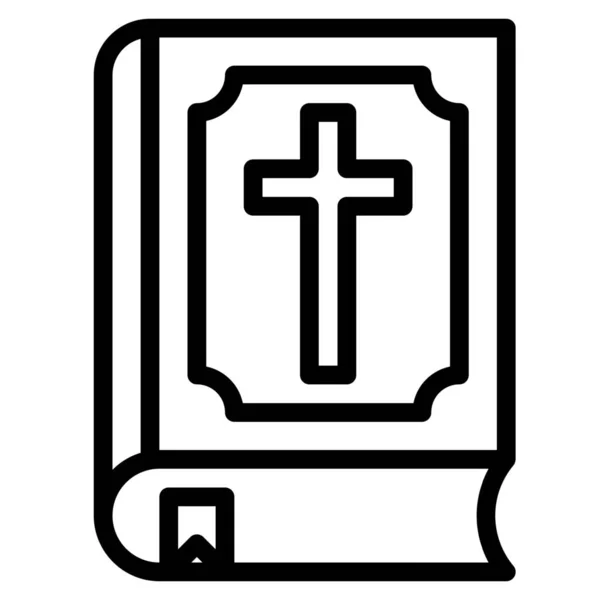 Icono Bíblico Santo Casado Estilo Esquema — Vector de stock