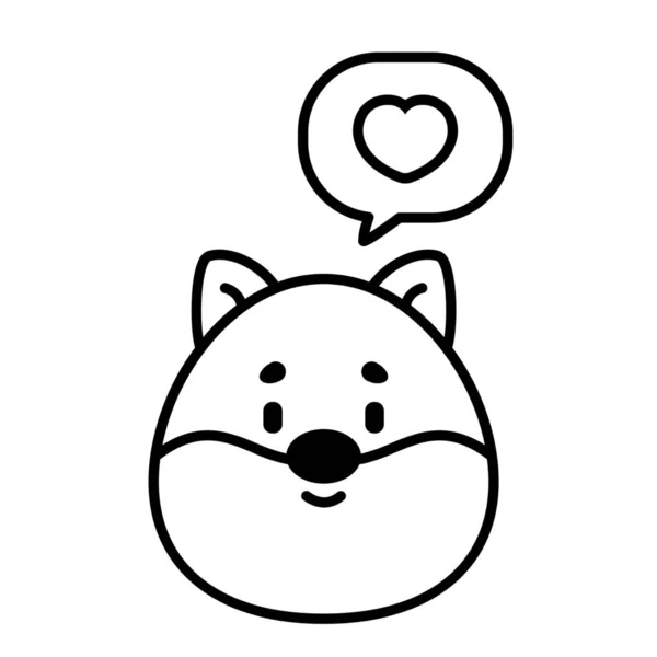 Animal Dog Feedback Icon Outline Stil — Stockvektor