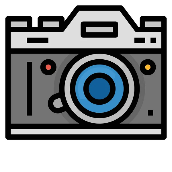 Іконка Фотоапарата Стилі Заповненого Контуру — стоковий вектор