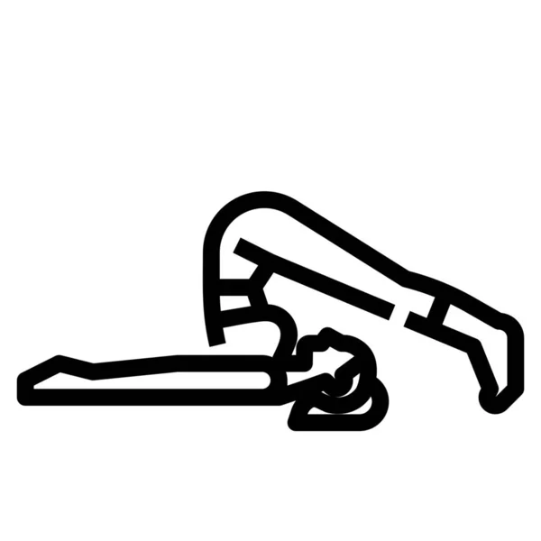 Ejercicio Halasana Arado Icono Fitness Yoga Categoría Dieta — Archivo Imágenes Vectoriales