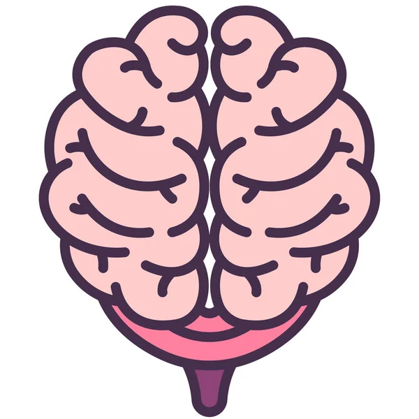 Controle Cérebro Ícone Humano — Vetor de Stock