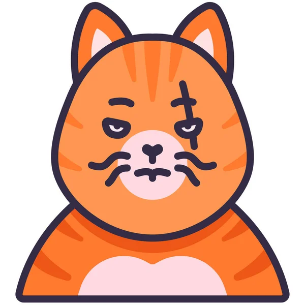 Gato Neko Esponjoso Icono — Vector de stock