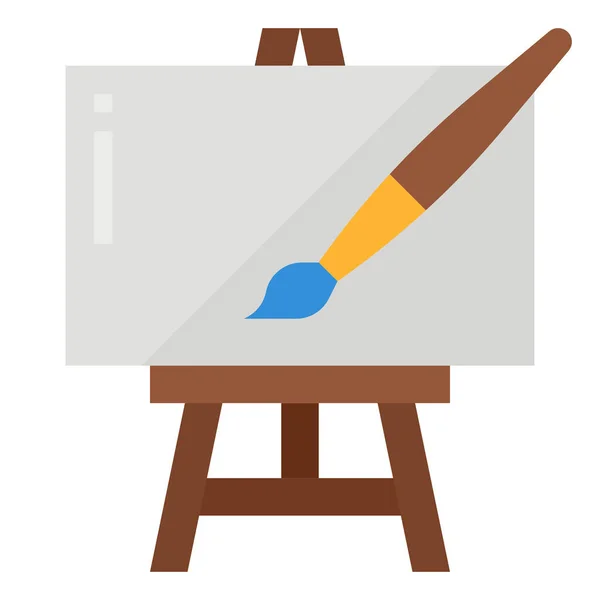 Pintura Recreación Plana Hobbies Icono Estilo Plano — Vector de stock