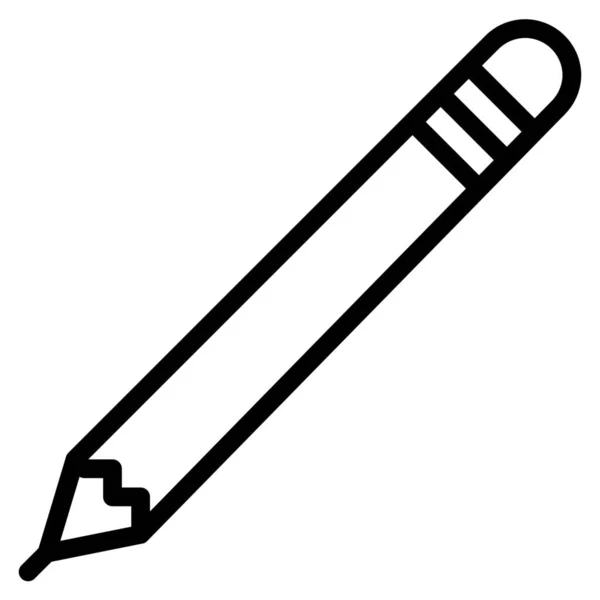 Bildungsbüro Bleistift Symbol Outline Stil — Stockvektor