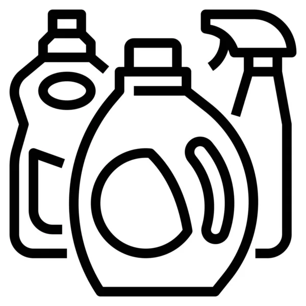 Ícone Produtos Desinfetantes Detergente Estilo Esboço —  Vetores de Stock