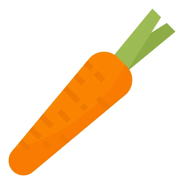 Antioxidantes Zanahoria Icono Saludable Estilo Plano — Vector de stock