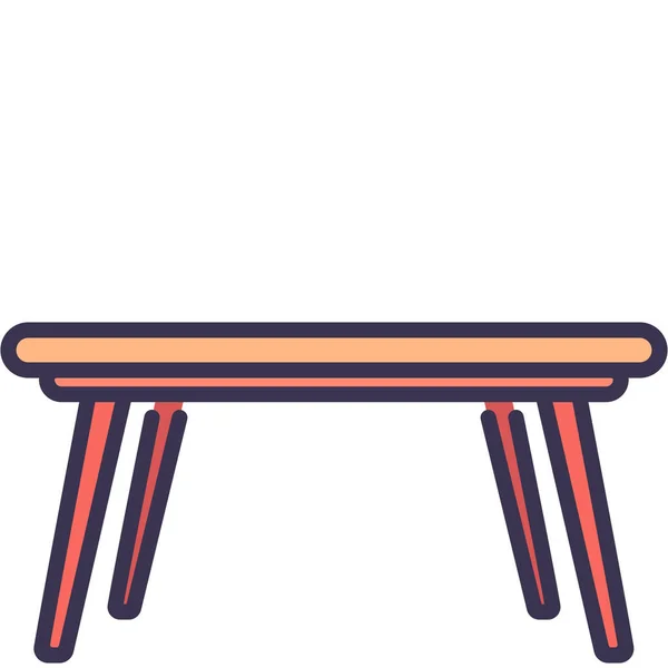 家具和家居装饰类别中的餐桌家具图标 — 图库矢量图片