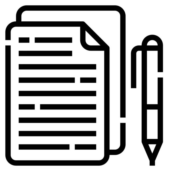 Documento Datos Icono Oficina — Vector de stock