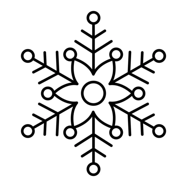 Vánoční Vánoční Ozdoby Vánoční Sněhová Vločka Ikona Stylu Osnovy — Stockový vektor