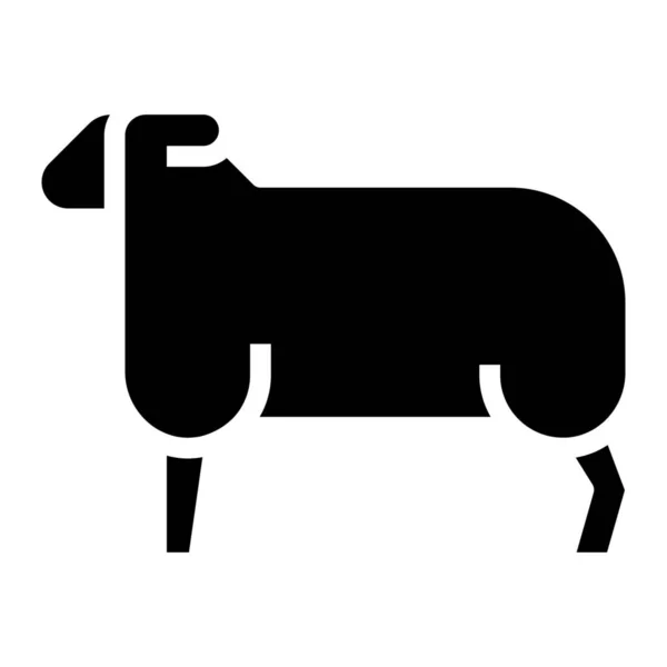 Boerderijschapen Icoon Solid Stijl — Stockvector