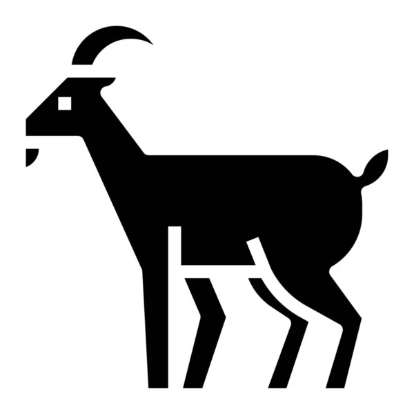 動物カテゴリーにおけるヤギの子羊のアイコン — ストックベクタ