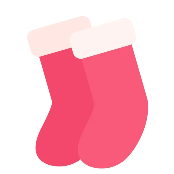 Weihnachten Kalte Urlaubs Ikone Flachen Stil — Stockvektor