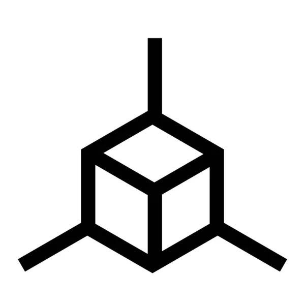 Escáner Cubo Icono Impresión — Archivo Imágenes Vectoriales