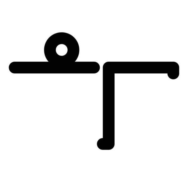 Иконка Здоровья Палочки Asana Стиле Outline — стоковый вектор