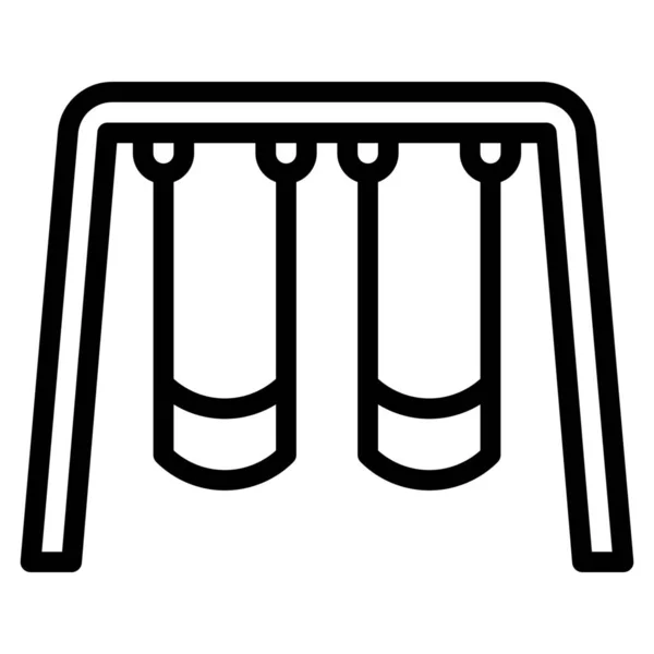 Ikona Zábavního Parku Pro Děti Stylu Osnovy — Stockový vektor
