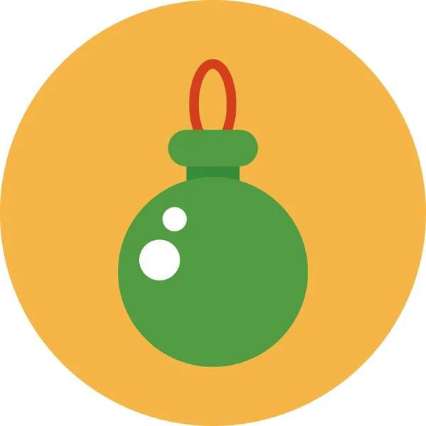 Christmas Christmas Ball Scemoration Icon Badge Style — стоковий вектор