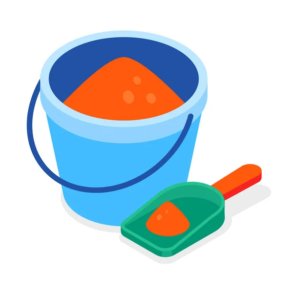 Bucket Scoop Spade Icon — Stock Vector