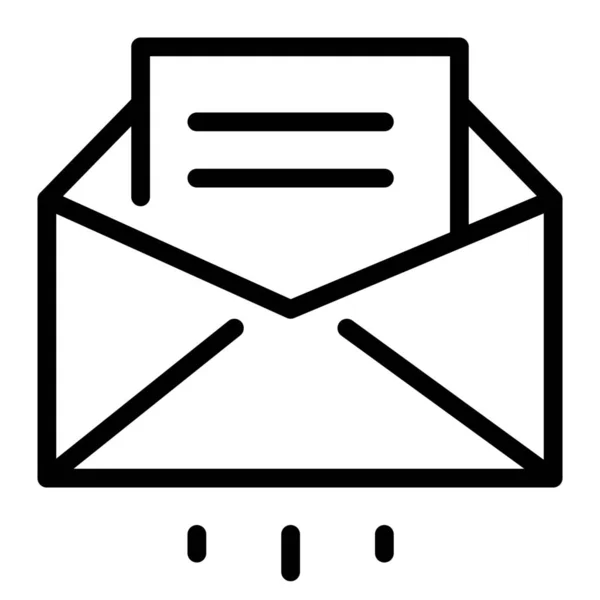 Icono Sobre Correo Electrónico Correspondencia Estilo Esquema — Archivo Imágenes Vectoriales