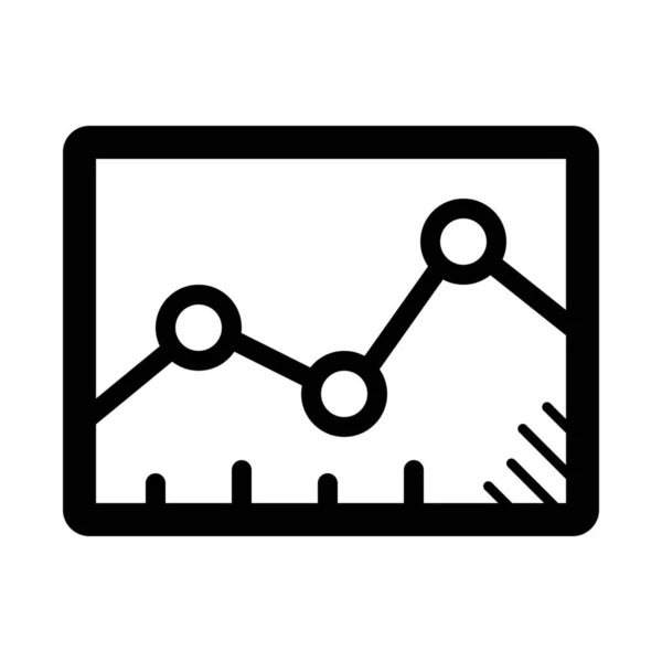 アウトラインスタイルの分析チャート経済アイコン — ストックベクタ