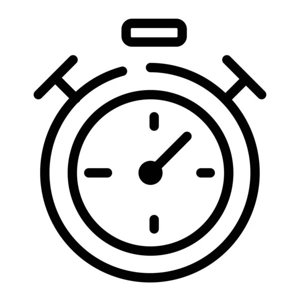 Sport Stopwatch Tijd Pictogram Outline Stijl — Stockvector