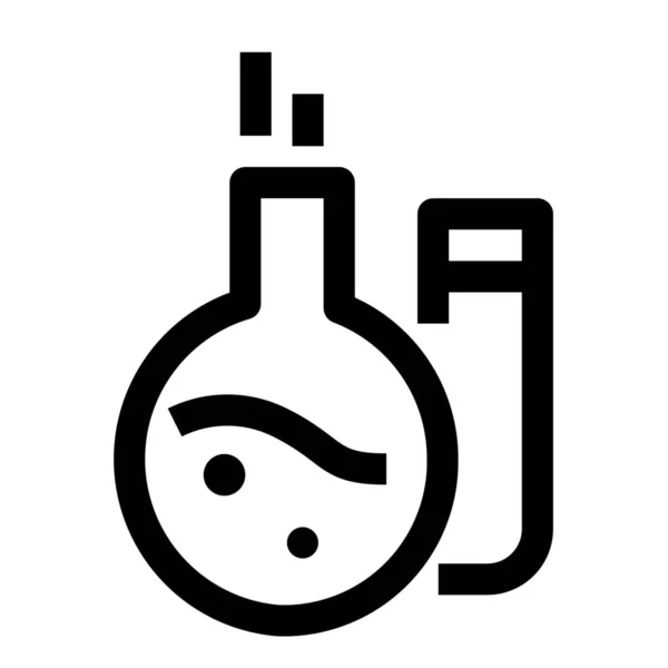 Ikona Laboratorium Eksperymentu Chemicznego Stylu Zarysu — Wektor stockowy