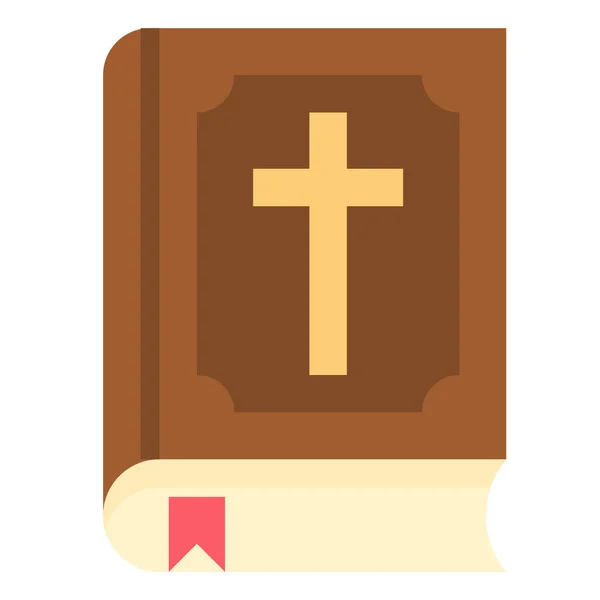 Bibeln Heliga Gift Ikon Platt Stil — Stock vektor