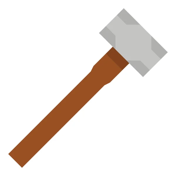Schweres Vorschlaghammer Symbol Flachen Stil — Stockvektor