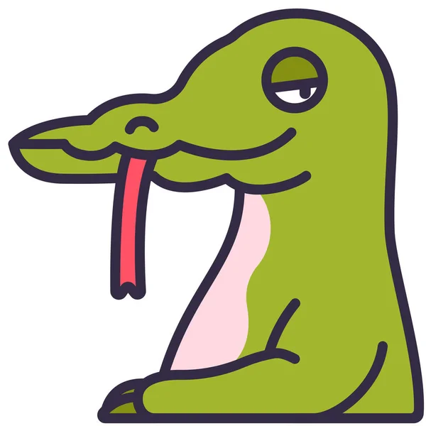 Monitor Lizard Animal Icon — Stock Vector