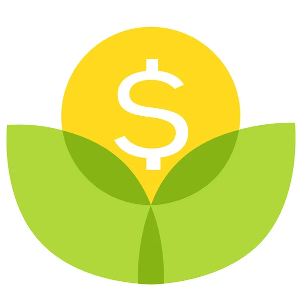 Coin Growth Money Icon Business Management Category — 스톡 벡터