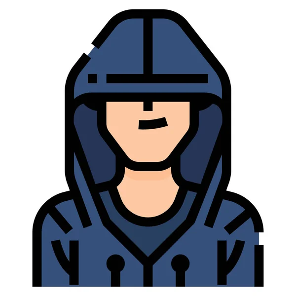 Avatar Hacker Hoodie Icon Στην Κατηγορία Avatars — Διανυσματικό Αρχείο