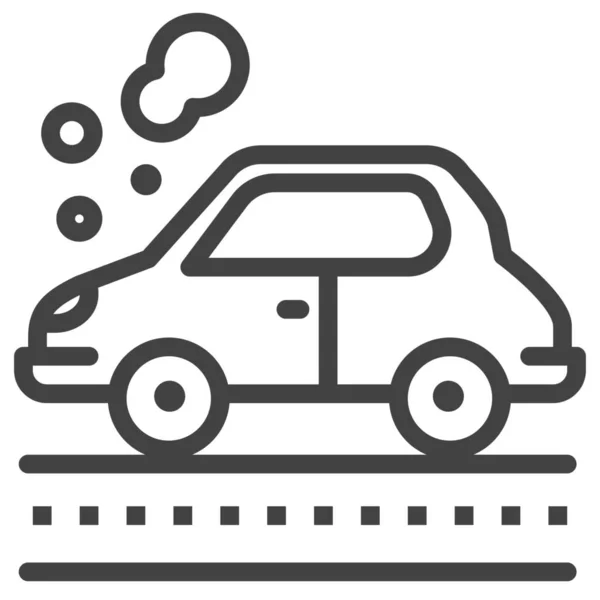 Auto Wegvervoer Pictogram Outline Stijl — Stockvector