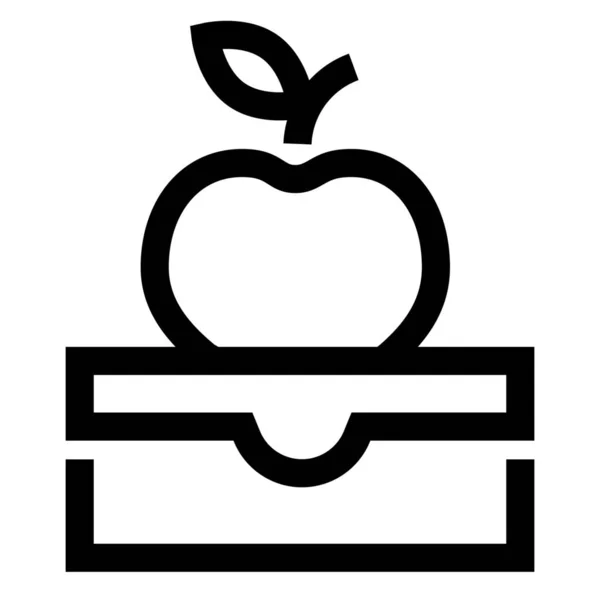 Значок Обідньої Коробки Яблука — стоковий вектор