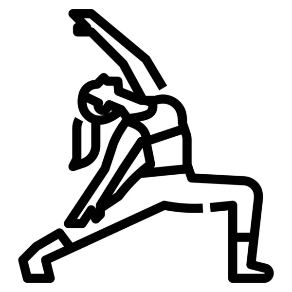 Oefening Pose Omgekeerde Pictogram Fitness Yoga Dieet Categorie — Stockvector