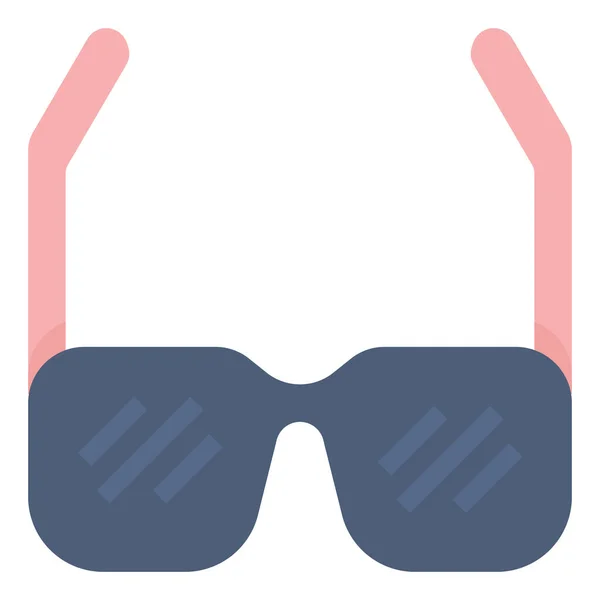 Icono Protección Gafas Accesorio Estilo Plano — Vector de stock