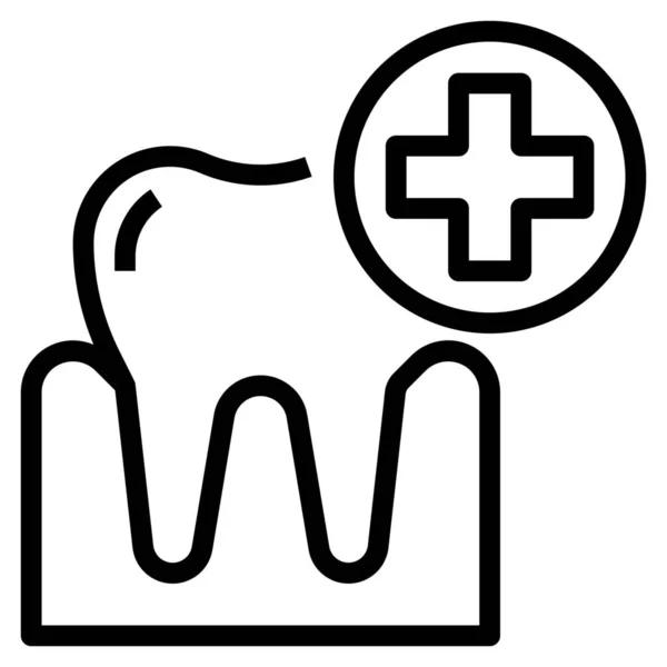 Ícone Tratamento Médico Odontológico Estilo Esboço —  Vetores de Stock