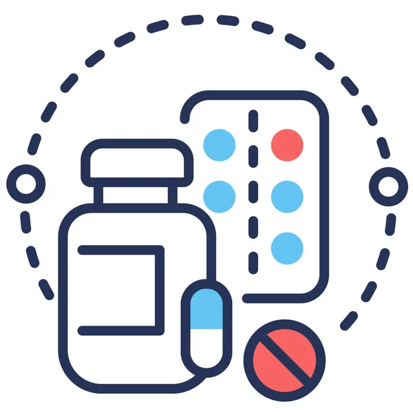 Medicine Pills Treatment Icon — Stock Vector