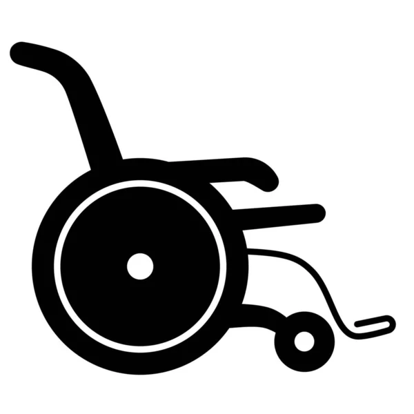 Ikona Choroby Szpitalu Niepełnosprawnym Stylu Solid — Wektor stockowy