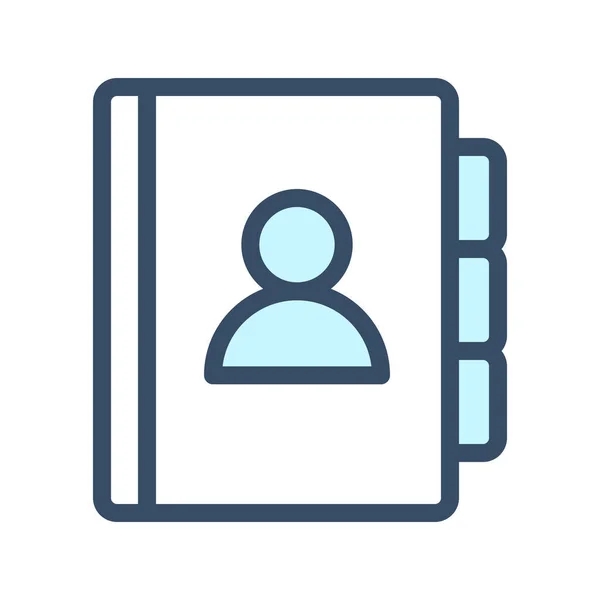 Address Book Address Contact Icon Outline Style — 스톡 벡터