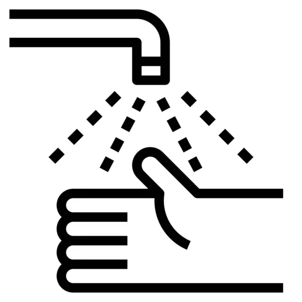 Clean Cleaning Hand Icon Outline Style — Stock Vector