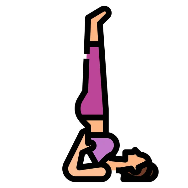 Salamba Sarvangasana Icono Fitness Yoga Dieta Categoría Fitness Yoga Dieta — Archivo Imágenes Vectoriales