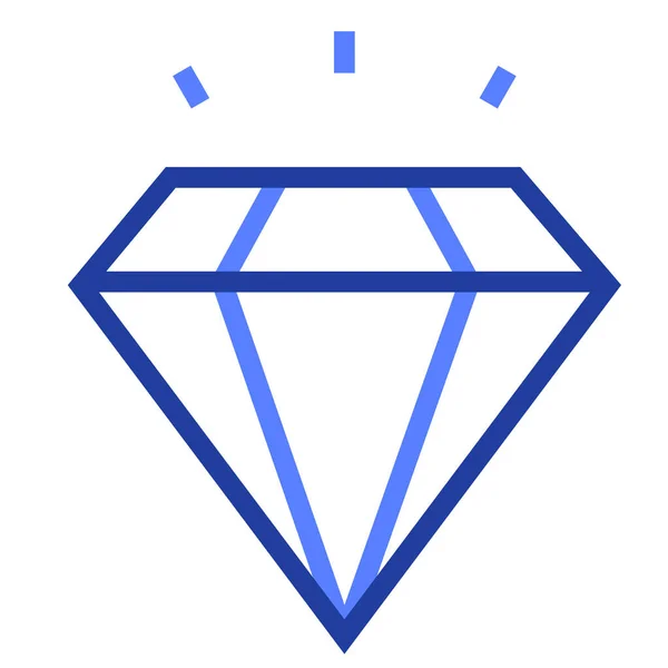 Cristal Diamante Ícone Pedra Preciosa Negócios Categoria Gestão — Vetor de Stock