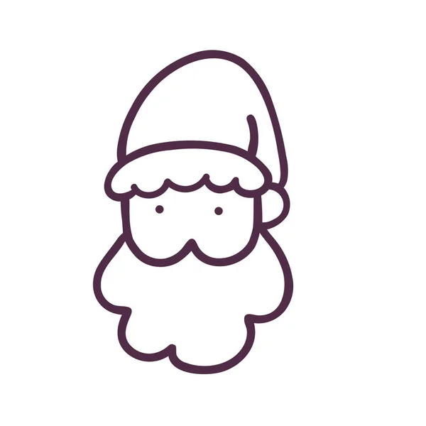 Christmas Claus Holiday Icon Outline Style — 스톡 벡터