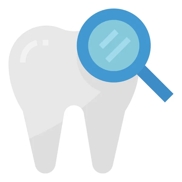 Zorg Tandheelkundige Gezondheidszorg Icoon Platte Stijl — Stockvector