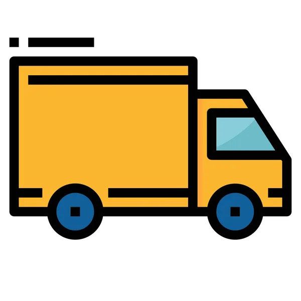 Car Delivery Shipping Icon Filled Outline Style — Stock Vector