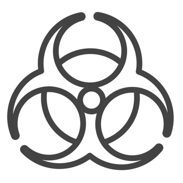 Biohazard Biohazard Symbol Nebezpečí Ikona Stylu Osnovy — Stockový vektor