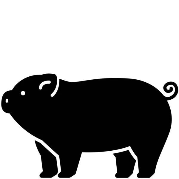 Icona Della Fattoria Animale Domestico Nella Categoria Animali — Vettoriale Stock