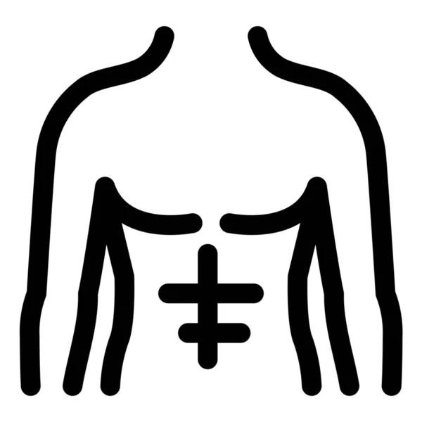 Icono Médico Dermatólogo Cuerpo Estilo Esquema — Archivo Imágenes Vectoriales