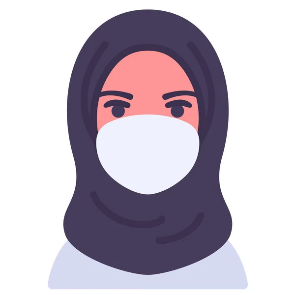 Coronavirus Arzt Gesichtsmaske Symbol — Stockvektor